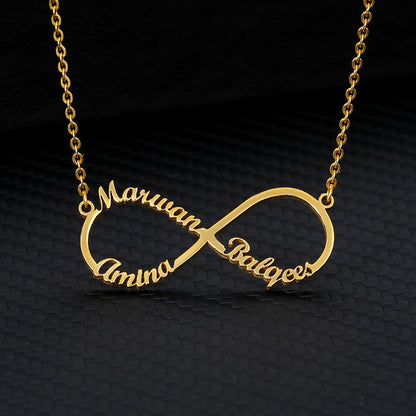 lovers Name infinity Pendant